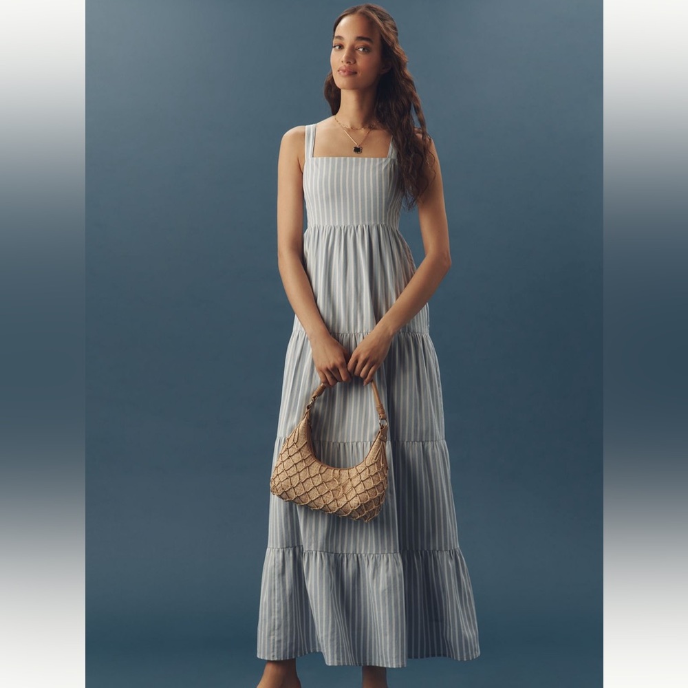 NWT. PAIGE Ginseng Sleeveless Tiered Maxi Dress